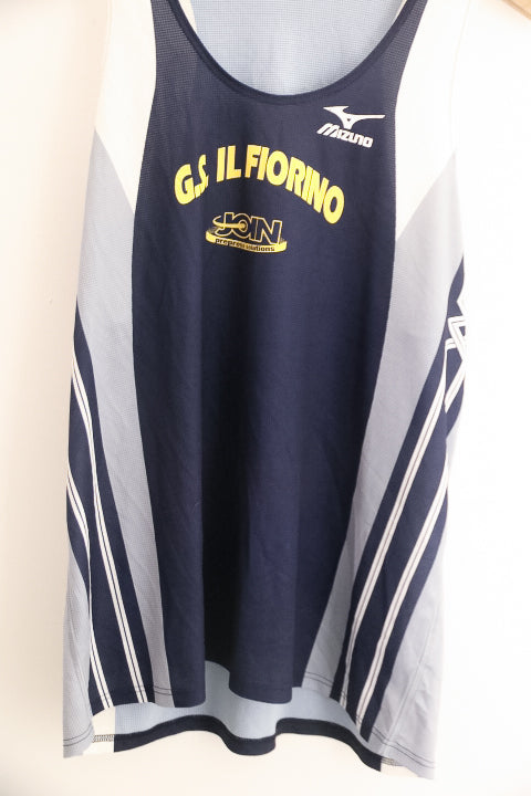 Vintage Mizuno GS IL FIORINO mens blue tank top
