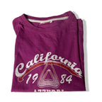 Vintage Carlofonia 1984 graphic azzuri  Women's Purple Shirt in L|L24 W19|SKU 5437