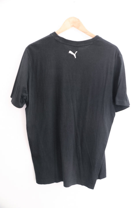 Vintage black puma big logo print mens large tees