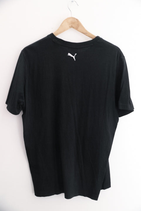 Vintage black puma big logo print mens large tees
