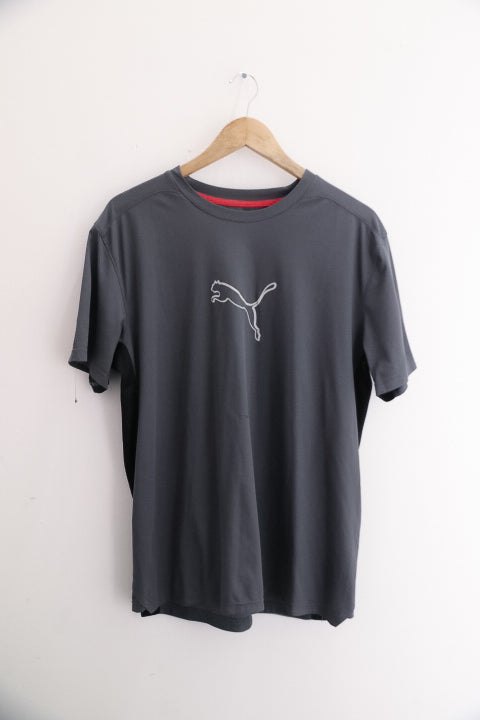 Vintage puma mens big & tall logo performance grey tees