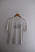 Vintage Men's Puma White ESS Elevated Large T-Shirt