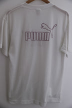 Vintage Men's Puma White ESS Elevated Large T-Shirt