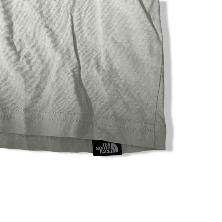 Vintage men's The North Face Fine Box Logo mint green short sleeve T-Shirt in M| L28 W 19|SKU 5443