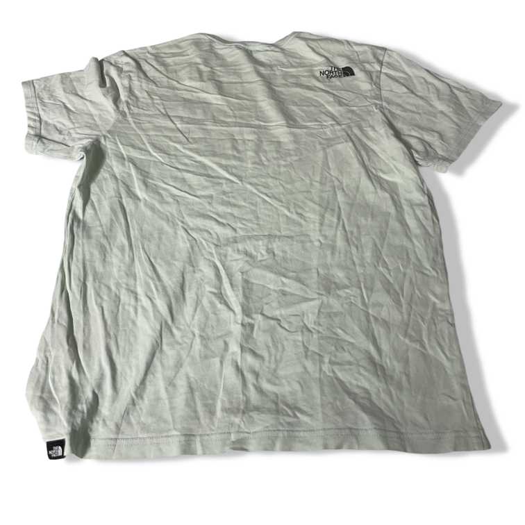 Vintage men's The North Face Fine Box Logo mint green short sleeve T-Shirt in M| L28 W 19|SKU 5443