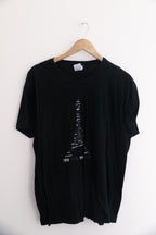 Vintage Black Paris Eiffel Tower Logo graphics mens large tees