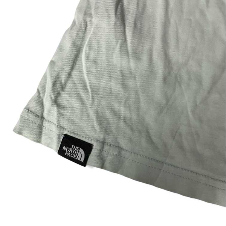 Vintage men's The North Face Fine Box Logo mint green short sleeve T-Shirt in M| L28 W 19|SKU 5443