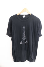 Vintage Black Paris Eiffel Tower Logo graphics mens large tees