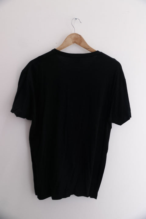Vintage Black Paris Eiffel Tower Logo graphics mens large tees