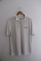 Vintage Reebok mens white 1/4 zip up polo shirt