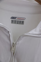 Vintage Reebok mens white 1/4 zip up polo shirt