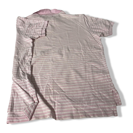 Vintage Polo Ralph Lauren Men’s Polo Pink & White Stripes Size XL|L33W22|SKU 5446