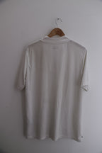 Vintage Reebok mens white 1/4 zip up polo shirt