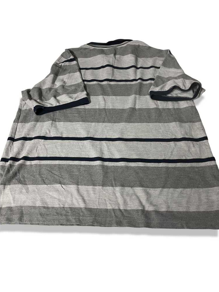 Vintage Lonsdale grey stripe Men Oversize poloshirt in 4XL|L33W25|SKU 5447