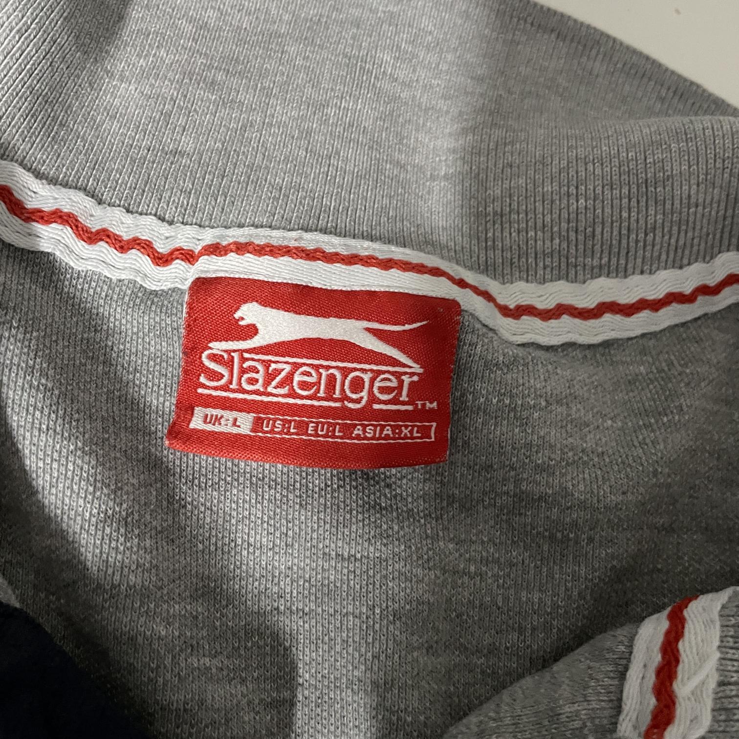 VINTAGE GREY SLAZENGER REGULAR FIT POLO MEN TEES SIZE L|L31W21|SKU 5448