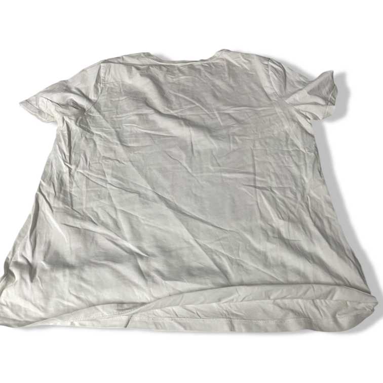 Vintage women's Zara Graphic White  short sleeve T Shirt in XL| L28 W21| SKU 5449