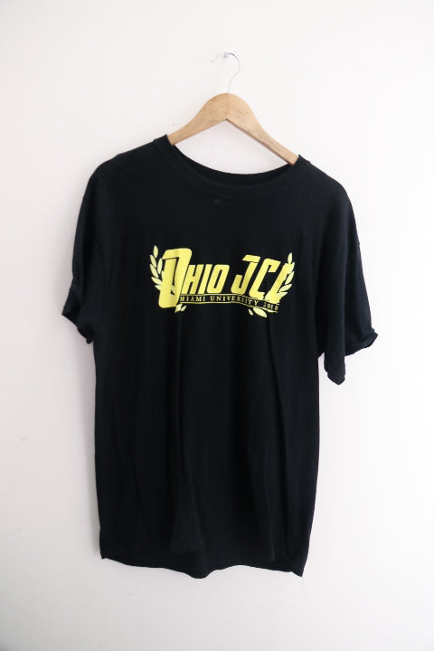 Vintage Ohio JCL Miami University 2018 graphics mens black large tees