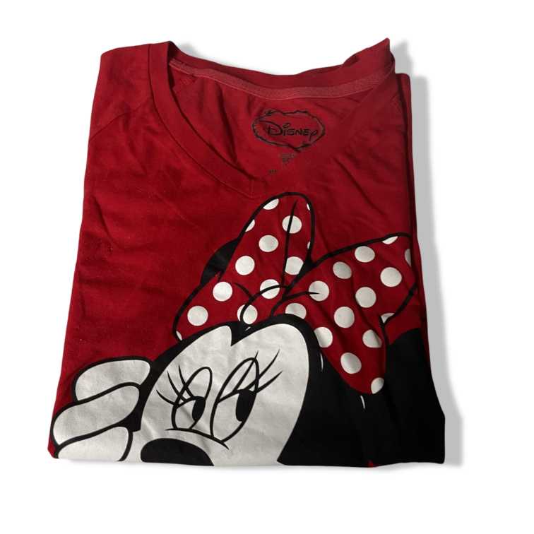 Vintage women's Disney Mickey Mouse red T-shirt in S|L25 W17|SKU 5450