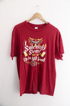Vintage red i solemly swear that i'm up to no God graphics mens large tees