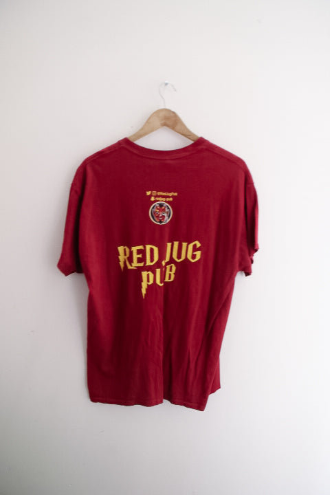 Vintage red i solemly swear that i'm up to no God graphics mens large tees