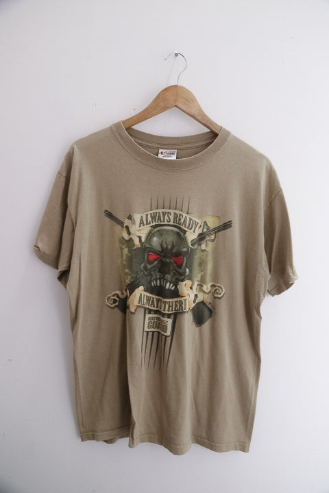 Vintage brown always ready always there nation guard graphics mens large tees