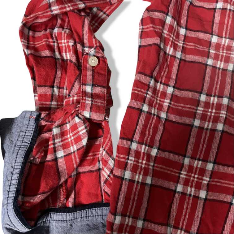 VINTAGE TOMMY HILFIGER WOMENS SHIRT UK 14 RED CHECK COTTON in M|L25W18|SKU 5452