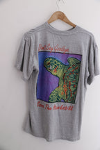 Vintage turtle character graphics grey mens large tees