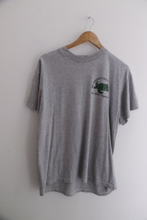 Vintage turtle character graphics grey mens large tees