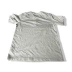 Vintage women's Multi Striped White short sleeve 1/4 button up tees in S|l25w15|sku 5453