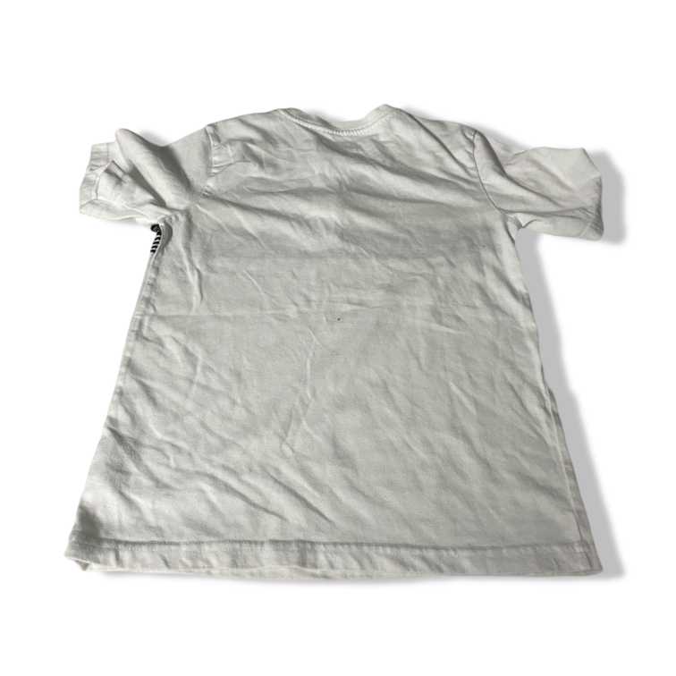 Vintage women's Multi Striped White short sleeve 1/4 button up tees in S|l25w15|sku 5453