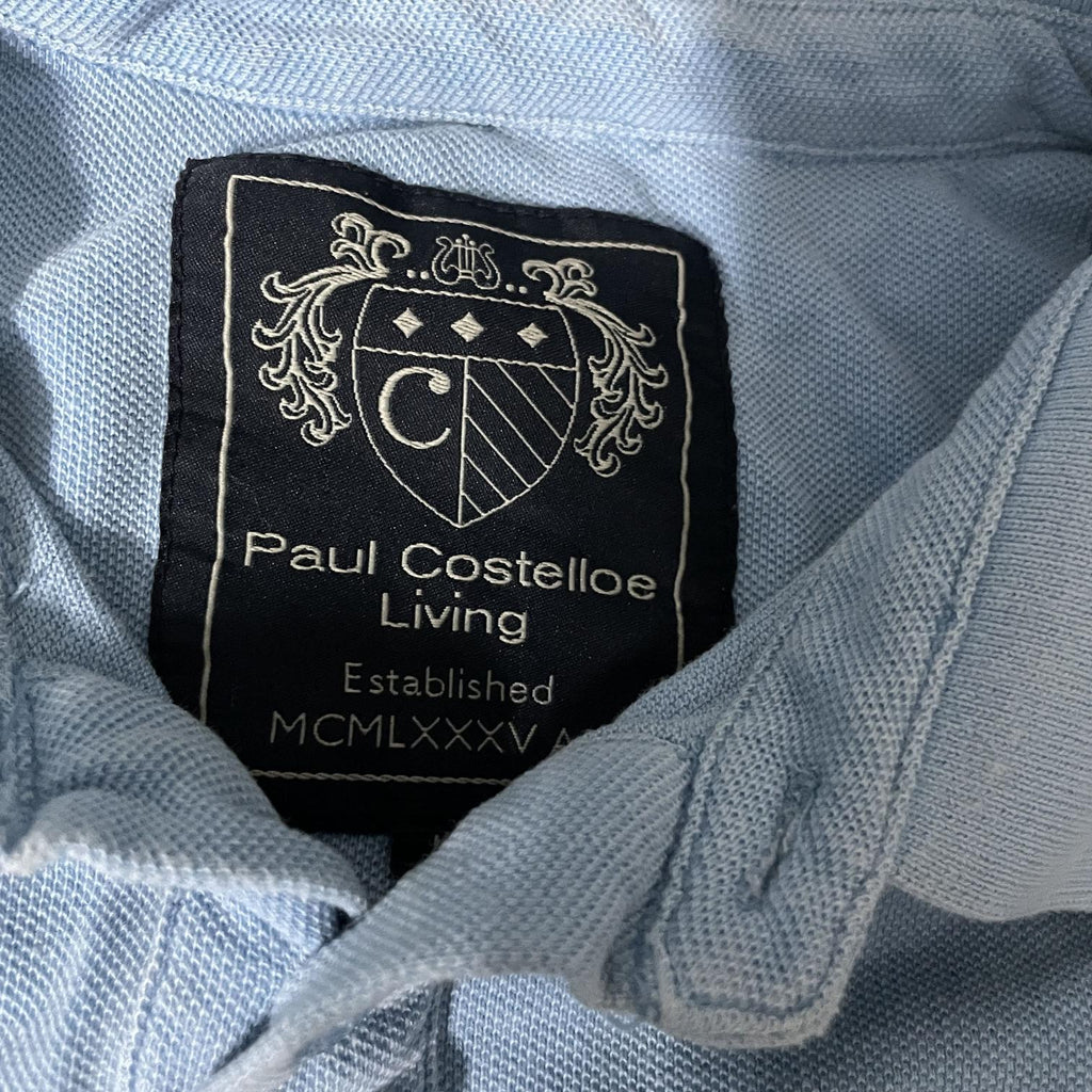 Vintage Paul Costelloe blue Polo Shirt Men's Small Cotton in L|L30W21|SKU 5454