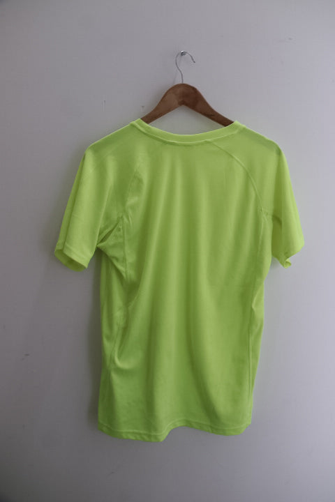 Vintage Adidas Neon green crew neck training large tees
