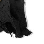 Vintage Disturbia women's black ruffle button up crop top Uk 10|L14 W14|SKU 5455