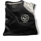 Vintage men's O'nell Feille 2017 black jersey top in M|L28 W19|SKU 5456
