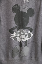 Vintage Disney Minnie print grey lightweight full zip up medium hoodie