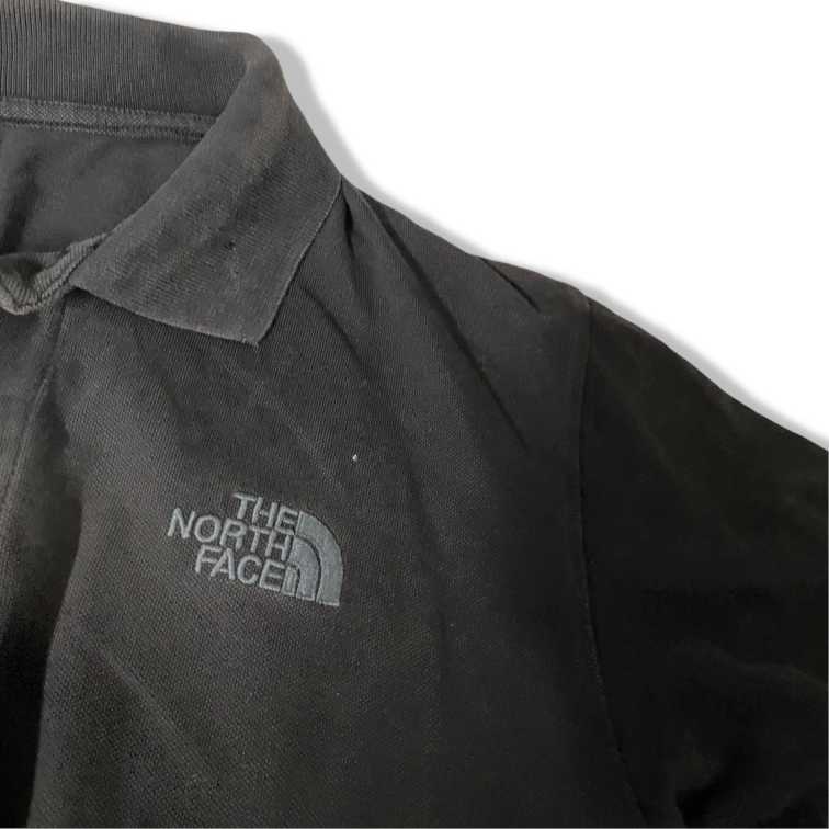 Vintage The North Face Men Grey Button Up  Short Sleeve Polo Shirt in M|L29W19|SKU 5462