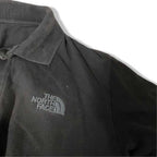 Vintage The North Face Men Grey Button Up  Short Sleeve Polo Shirt in M|L29W19|SKU 5462