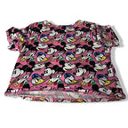 Vintage pink Mickey Mouse all over print Disney cartoon women’s T-shirt in S/M|L18 W16|SKU 5464