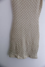 Vintage knit mini sleeveless summer grey dress size 10