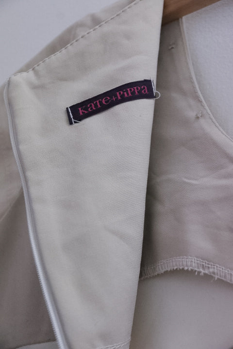 Vintage womens Kate+Pippa colourblock midi large dress