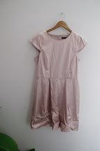 Vintage french connection peach pleat detailed dress size 10