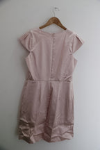 Vintage french connection peach pleat detailed dress size 10