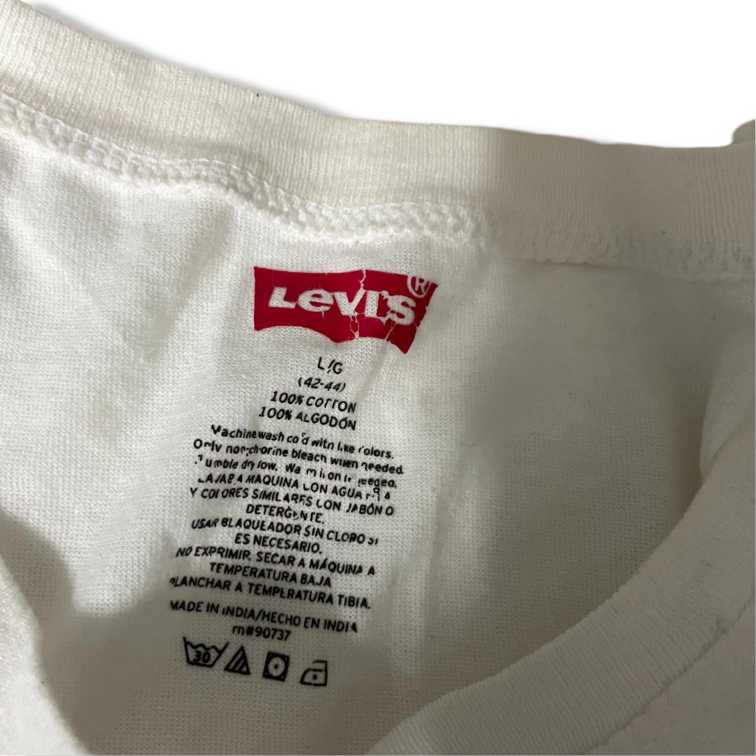 Vintage Levi's  Womens Lightweight Crew Neck 100% cotton white tees in L|L26W20|SKU 5469