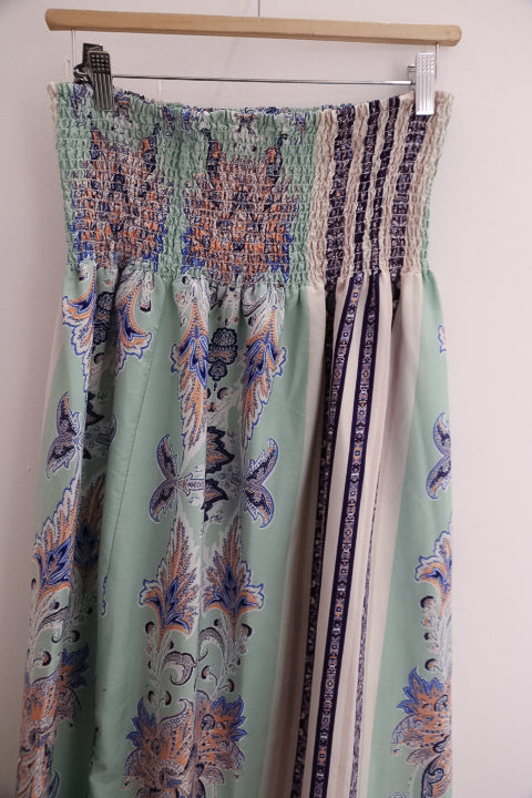 Vintage Atmosphere Trendy Flowered Tube Maxi Dress size 12