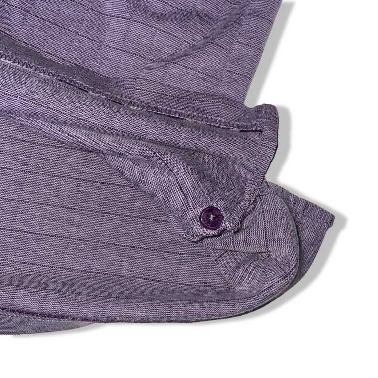 Vintage men Haggar purple Textured Grindle short sleeve Polo in S|L28W19|SKU 5472