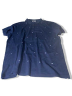 Vintage men Charles Tyrwhitt England Rugby navy blue patterned polo shirt in XL|L31W22|SKU 5474