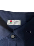 Vintage men Charles Tyrwhitt England Rugby navy blue patterned polo shirt in XL|L31W22|SKU 5474