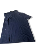 Vintage men Charles Tyrwhitt England Rugby navy blue patterned polo shirt in XL|L31W22|SKU 5474