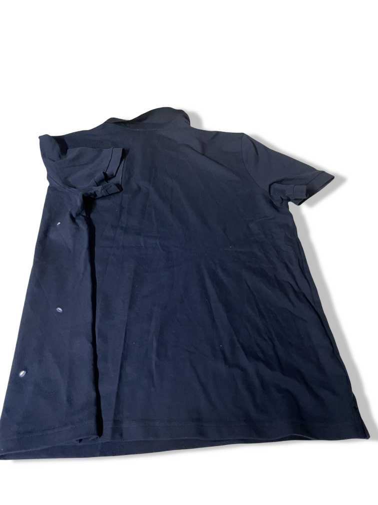 Vintage men Charles Tyrwhitt England Rugby navy blue patterned polo shirt in XL|L31W22|SKU 5474