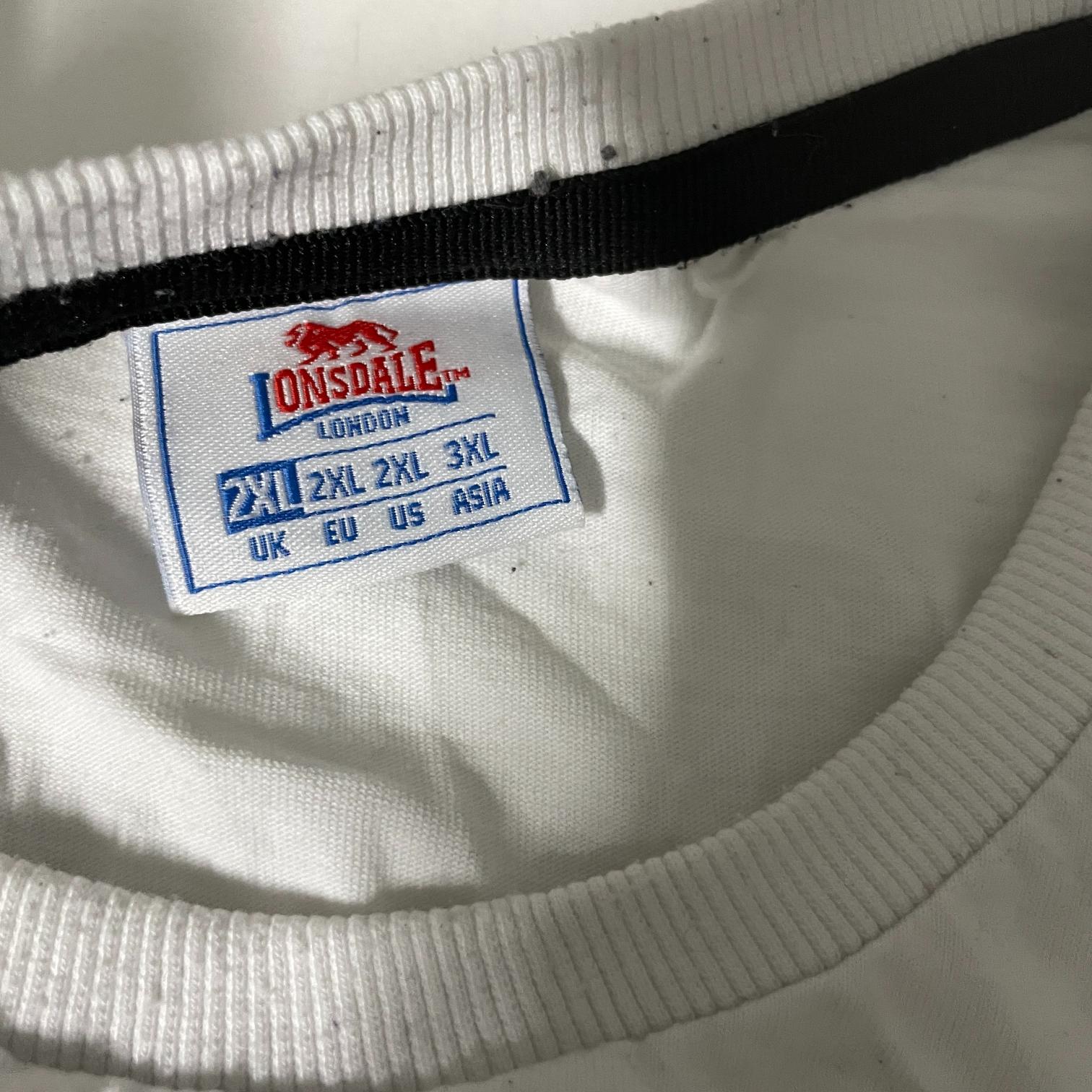 Vintage Lonsdale White Regular Size sleeveless T-Shirts for Men in 2XL|L30W21|SKU 5478